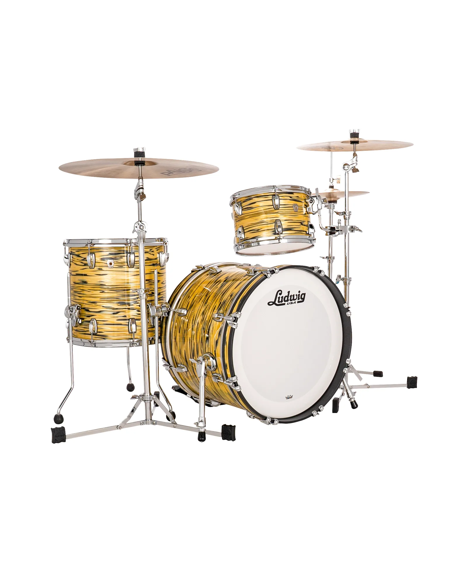 L7340AXA2_Ludwig_Classic Oak_Lemon Oyster_Downbeat_A without snare Ludwig Classic Oak L7340AXA2 - Image 1
