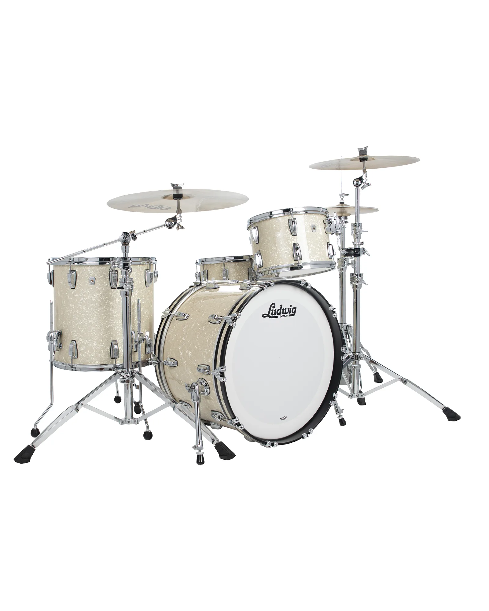 L7342AXNMWC_Ludwig Classic Oak Fab Vintage White Marine Pearl_A Ludwig Classic Oak L7342AXNMWC - Image 1