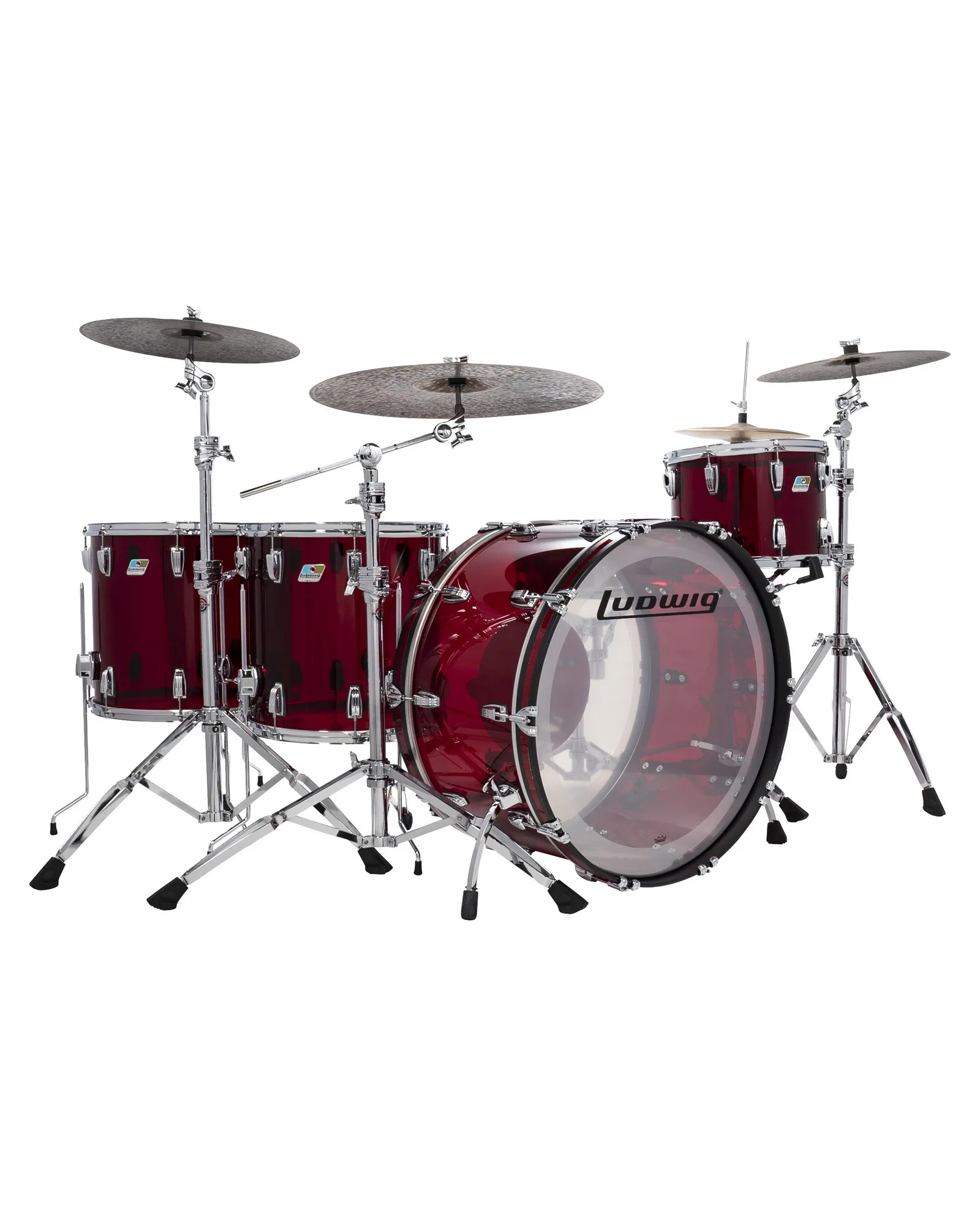 L8264LX48_Ludwig_Vistalite_Red_Bonham Zep_A.PSD Ludwig Vistalite L8264LX48 - Image 1