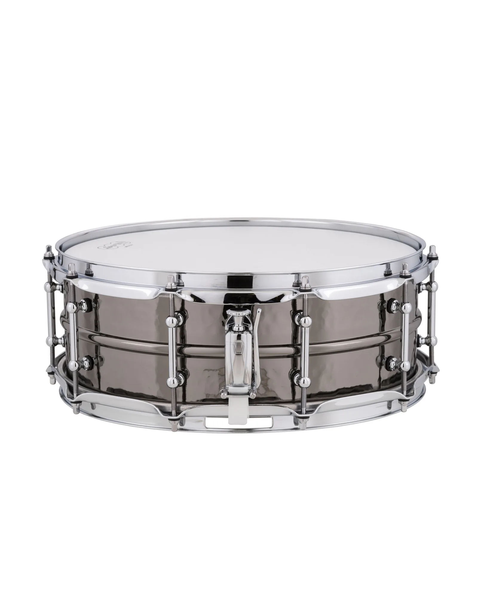 Black Beauty Brass Shell Snare. 5x14" Hammered Shell, Tube Lugs Ludwig Snare Drum LB416KT - Image 1