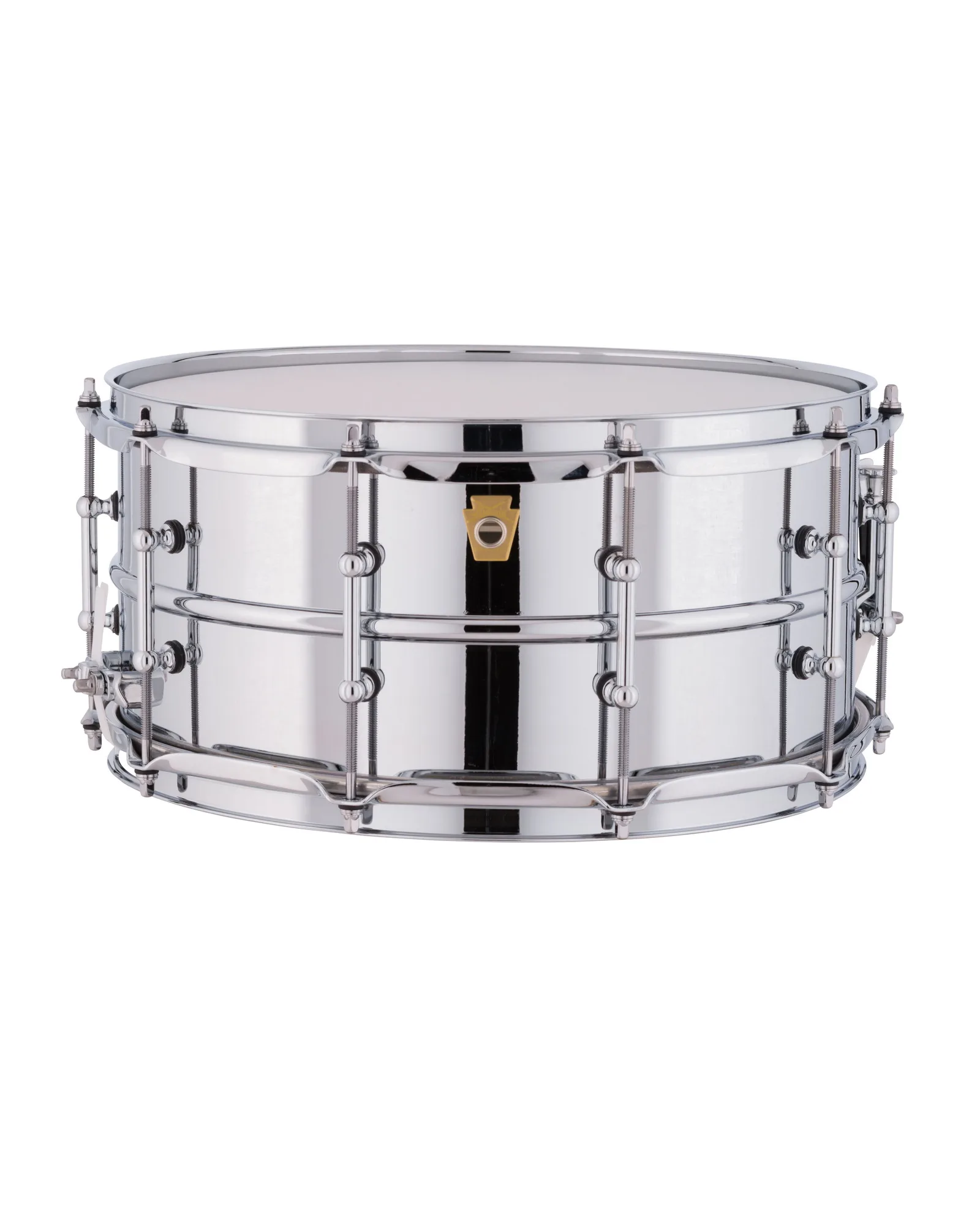 Supraphonic Chrome Plated Aluminum Snare. 6.5x14" Smooth Shell, Tube Lugs Ludwig Snare Drum LM402T - Image 1