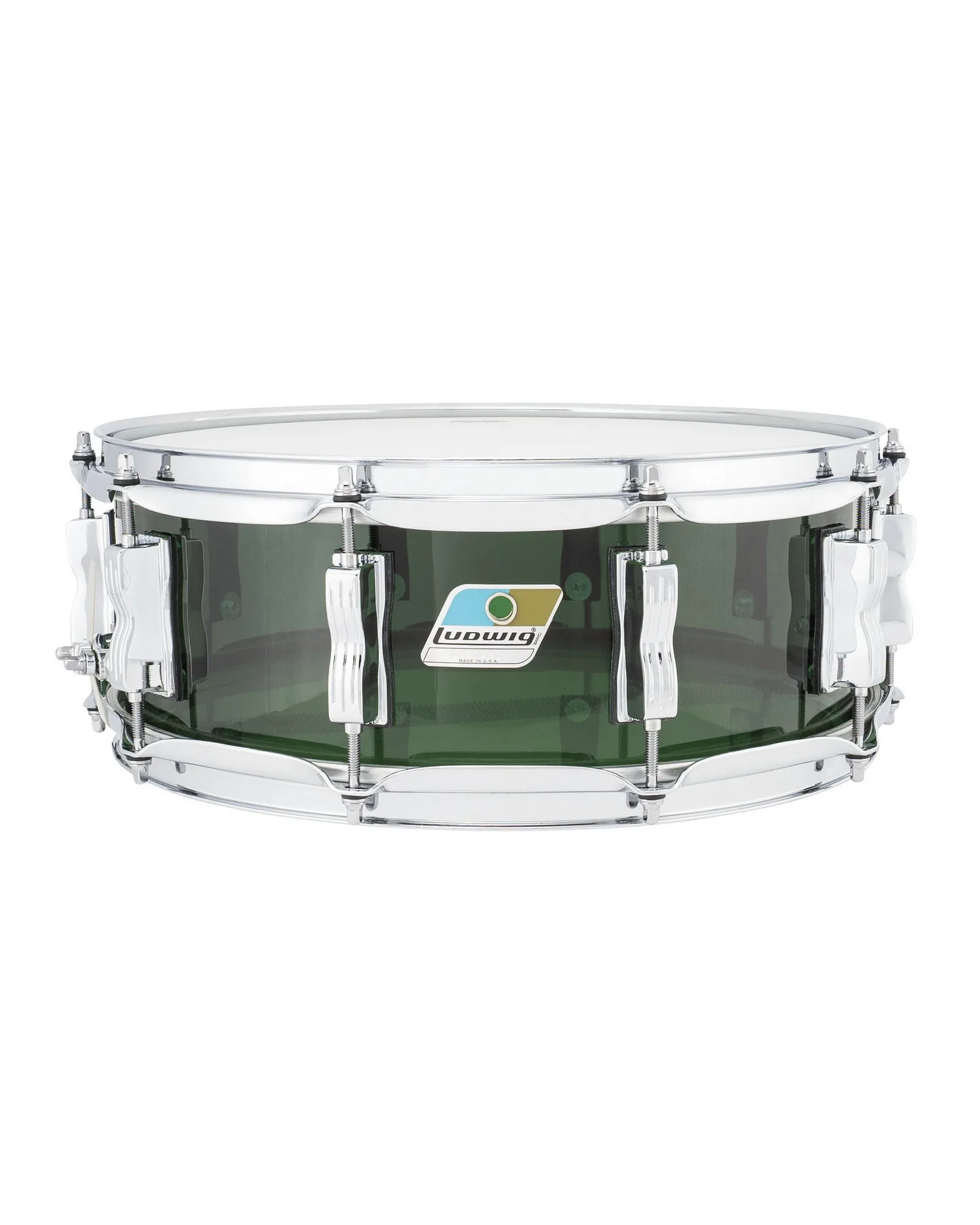LS901VXX49_Ludwig_Vistalite_5x14 Snare Drum_Green_A.psd Ludwig Snare Drum LS901VXX49 Vistalite - Image 1