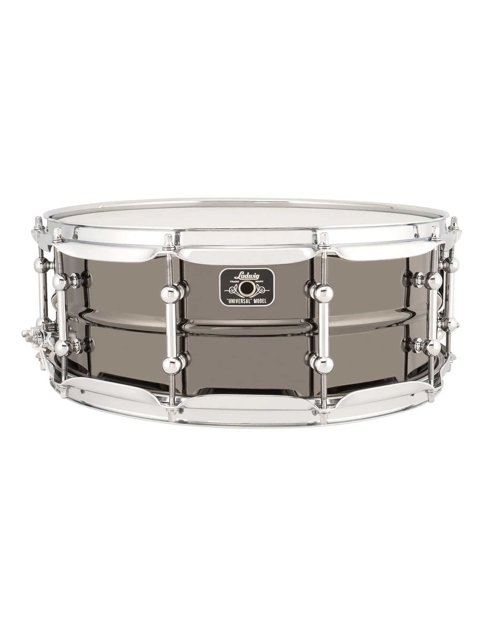 LU5514C_Ludwig_Universal_5.5x14 Snare Drum_Brass With Chrome_A.psd Ludwig Snare Drum LU5514C Universal - Image 1