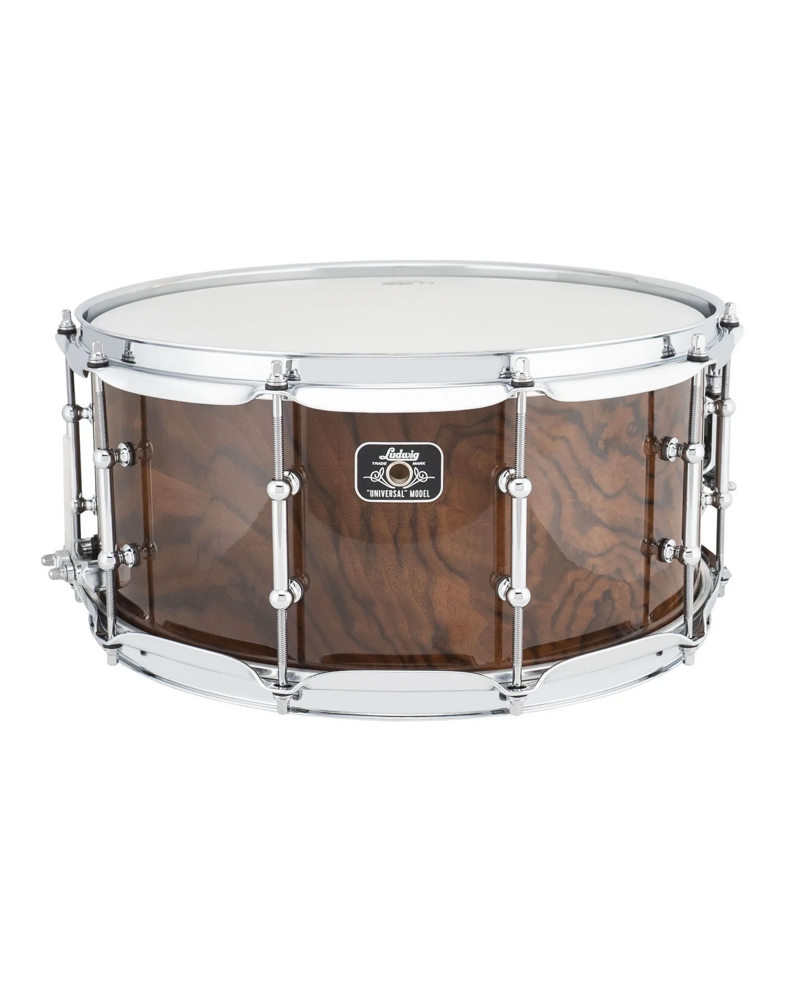 LU615WA_Ludwig_Universal Series_6.5x14 Snare Drum_Walnut Burl_A.psd Ludwig Snare Drum LU6514WA Universal - Image 1