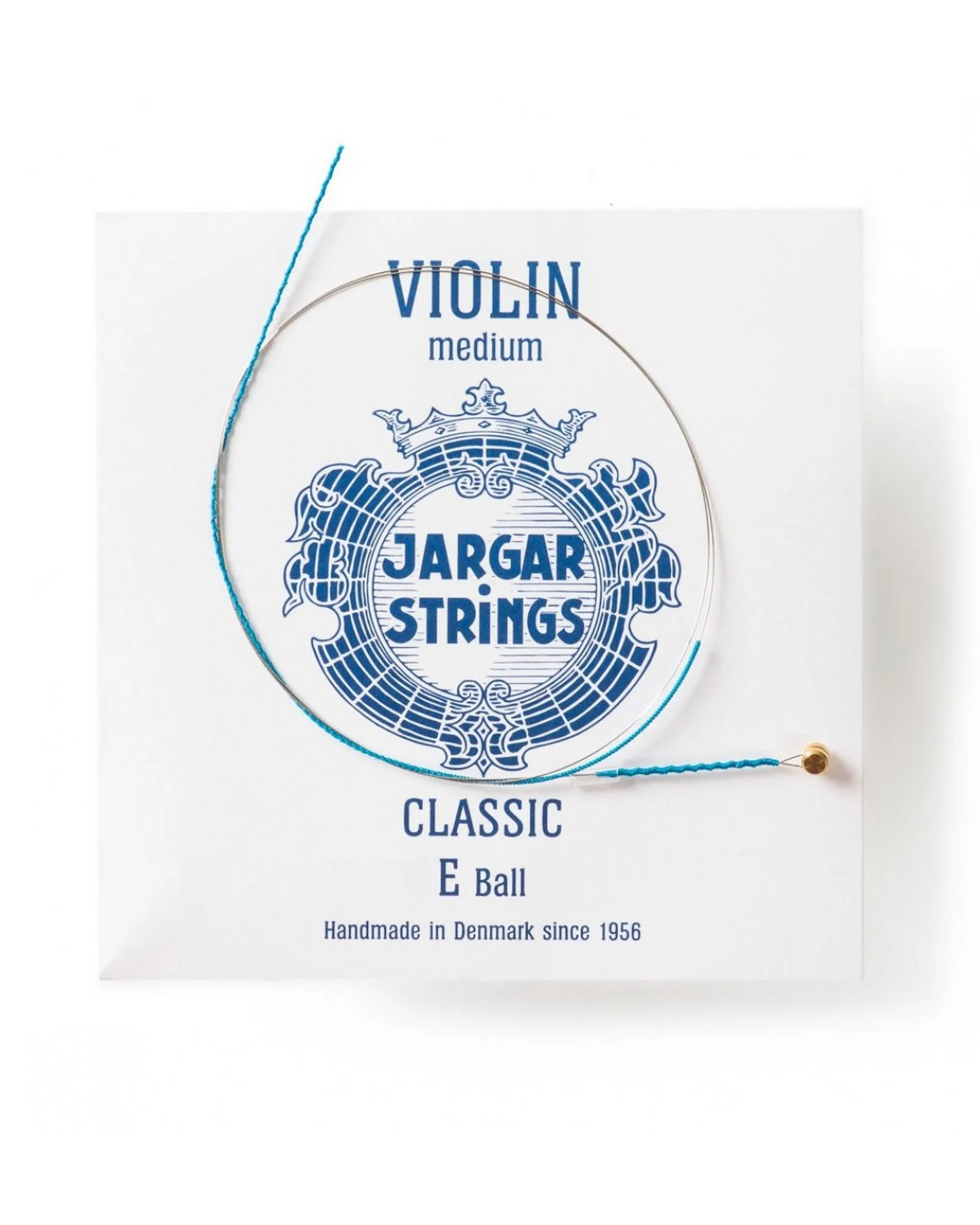 VIOLIN STRING, CLASSIC, E, BALL, BLUE SINGLE Jargar Strings Violin String, Classic, E, Ball, Blue Single - Image 1