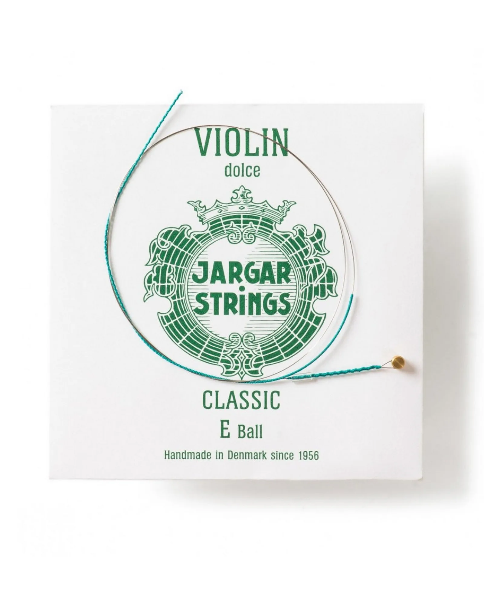 VIOLIN STRING, CLASSIC, E, BALL, GREEN, SINGLE Jargar Strings Violin String, Classic, E, Ball, Green, Single - Image 1