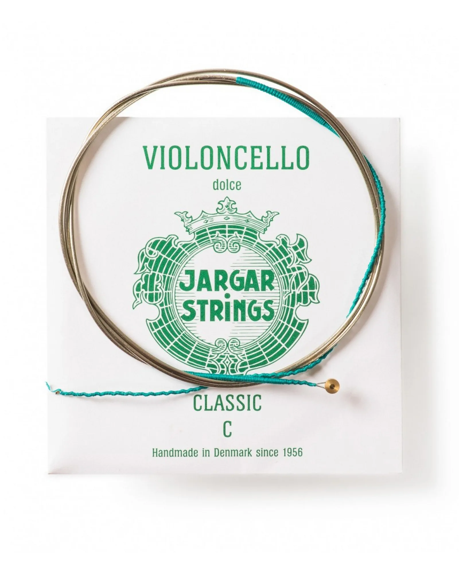 VIOLINCELLO STRING, CLASSIC C, GREEN BALL SINGLE Jargar Strings Violoncello String, Classic C, Green Ball Single - Image 1