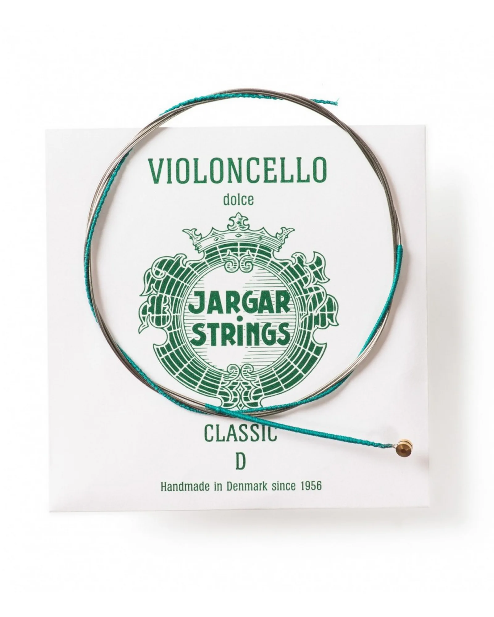 VIOLINCELLO STRING, CLASSIC D, GREEN BALL SINGLE Jargar Strings Violoncello String, Classic D, Green Ball Single - Image 1